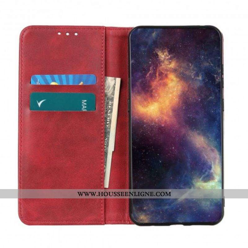 Flip Cover Oppo A15 Cuir Fendu
