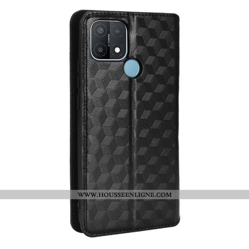 Flip Cover Oppo A15 Effet Cuir Diamant