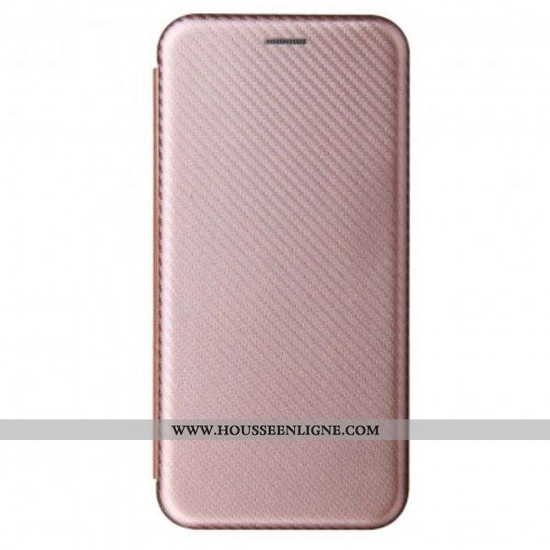 Flip Cover Oppo A15 Silicone Carbone Coloré