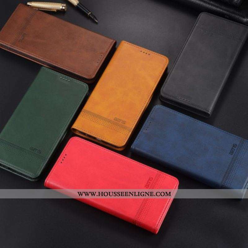 Flip Cover Oppo A15 Style Cuir AZNS