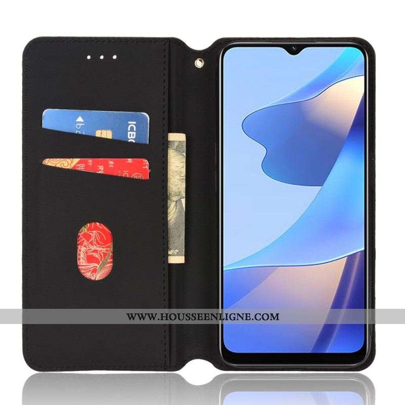 Flip Cover Oppo A16 / A16s Effet Cuir Diamant