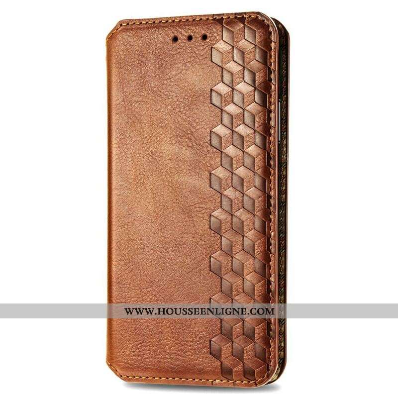 Flip Cover Oppo A16 / A16s Effet Cuir Texture Diamant