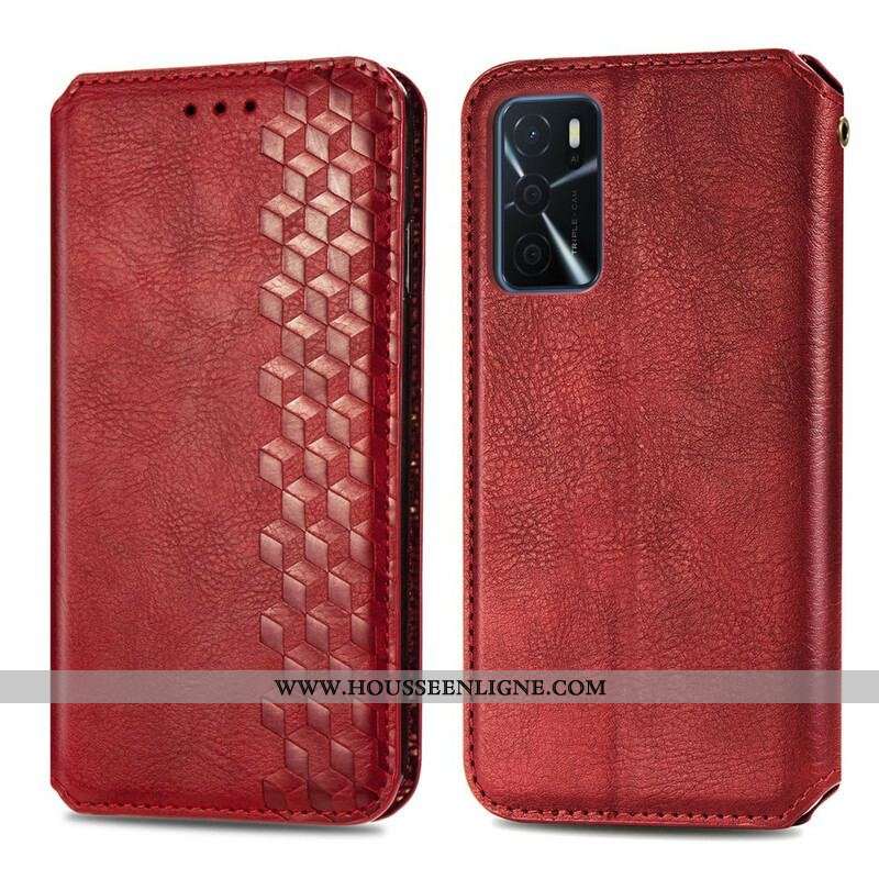 Flip Cover Oppo A16 / A16s Effet Cuir Texture Diamant