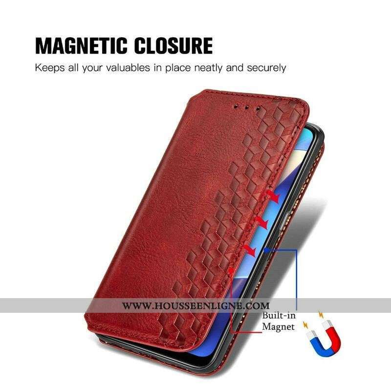 Flip Cover Oppo A16 / A16s Effet Cuir Texture Diamant