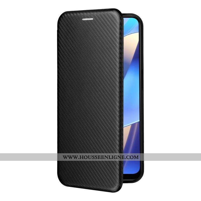 Flip Cover Oppo A16 / A16s Silicone Carbone Coloré