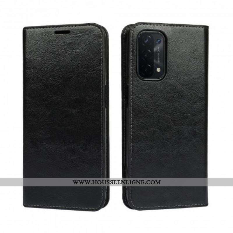 Flip Cover Oppo A54 5G / A74 5G Cuir Véritable