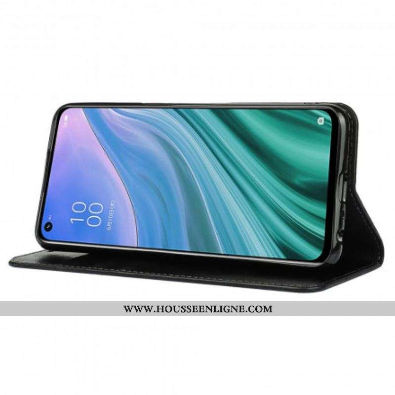 Flip Cover Oppo A54 5G / A74 5G Cuir Véritable