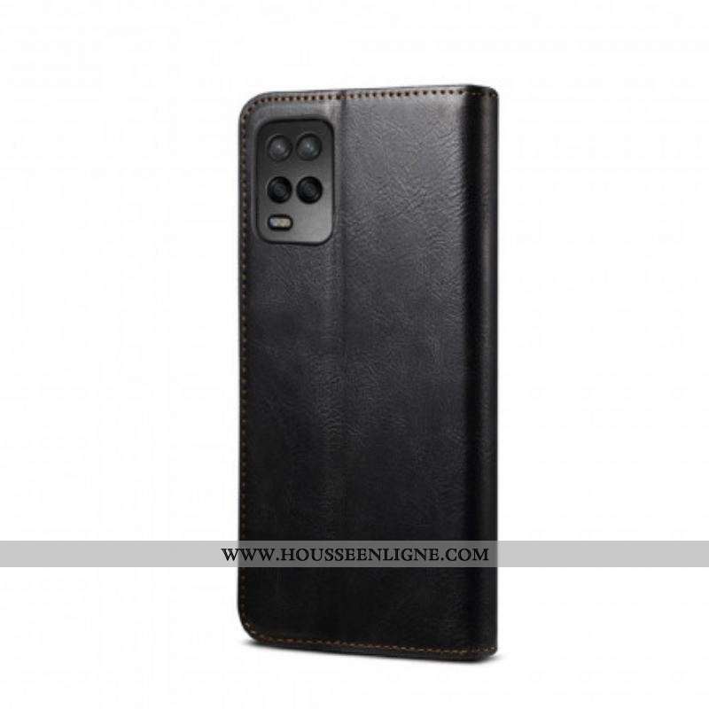 Flip Cover Oppo A54 5G / A74 5G Simili Cuir Ciré