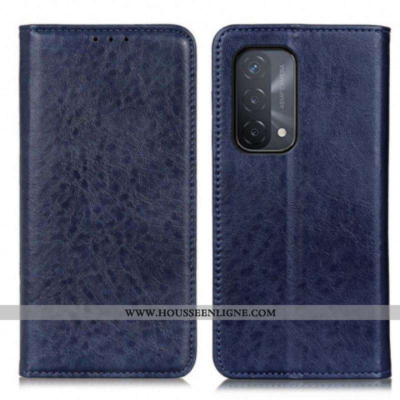 Flip Cover Oppo A54 5G / A74 5G Texture Cuir Fendu
