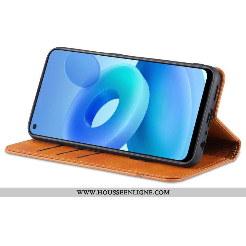 Flip Cover Oppo A74 4G AZNS Simili Cuir