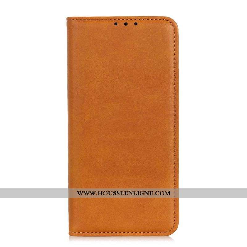 Flip Cover Oppo A74 4G Cuir Fendu Élégance