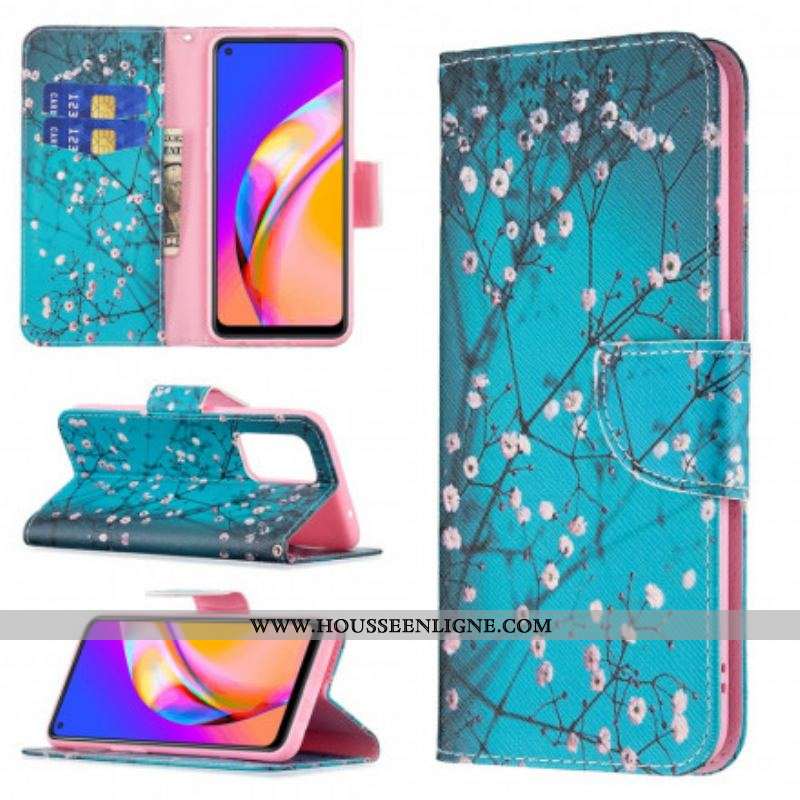 Flip Cover Oppo A94 5G Branches Fleuries