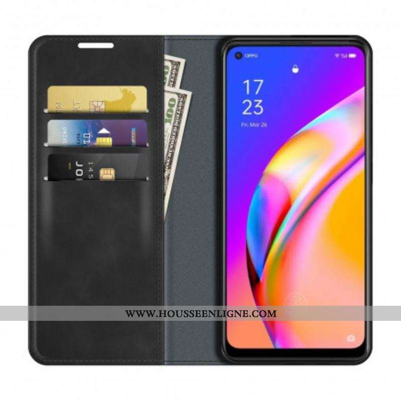 Flip Cover Oppo A94 5G Effet Cuir Douceur