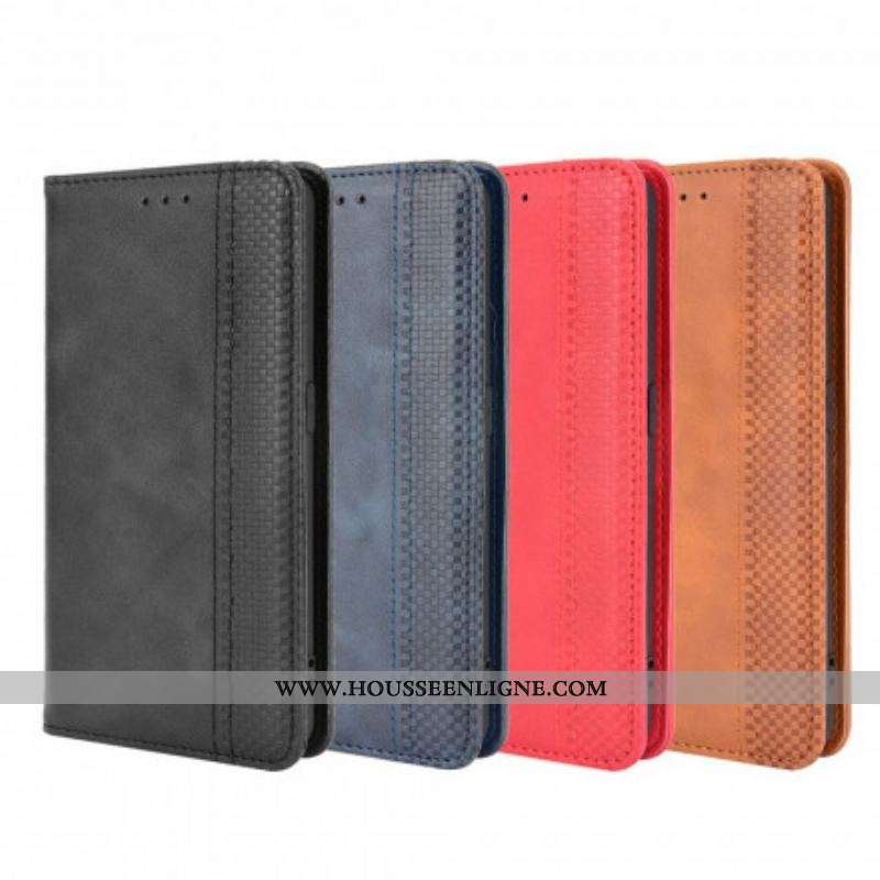 Flip Cover Oppo A94 5G Effet Cuir Vintage Stylisé