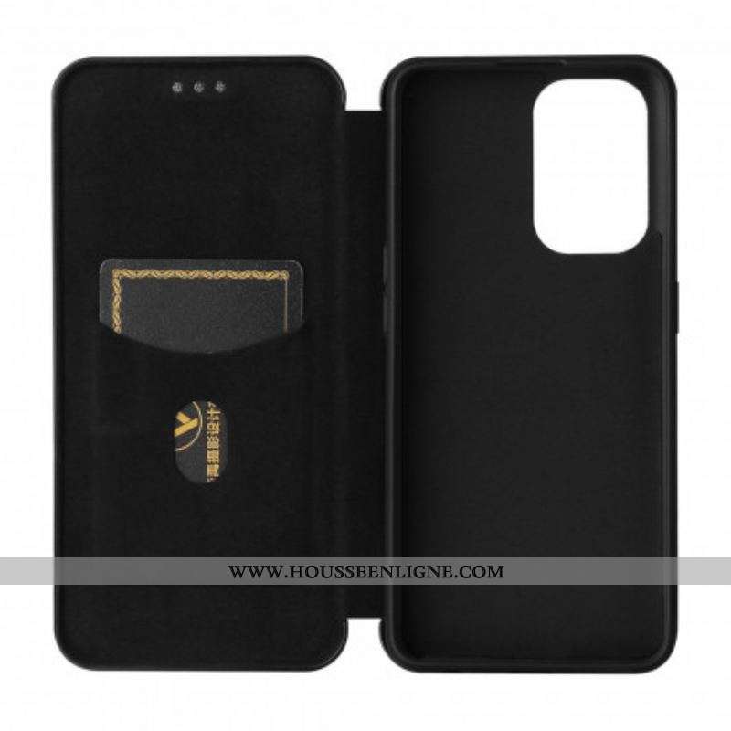Flip Cover Oppo A94 5G Silicone Carbone Coloré