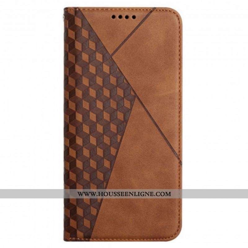 Flip Cover Oppo A94 5G Skin-Touch style Cubique