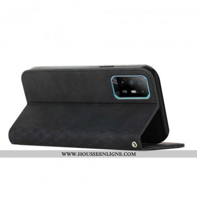 Flip Cover Oppo A94 5G Skin-Touch style Cubique