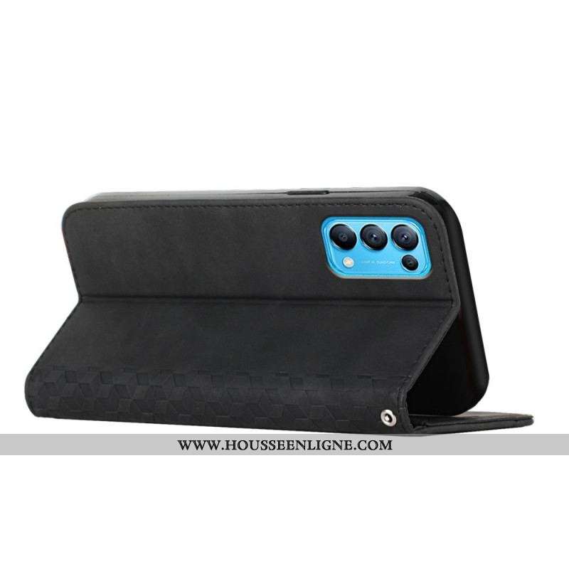 Flip Cover Oppo Find X3 Lite Effet Cuir Géo