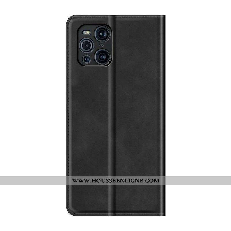 Flip Cover Oppo Find X3 / X3 Pro Effet Cuir Douceur