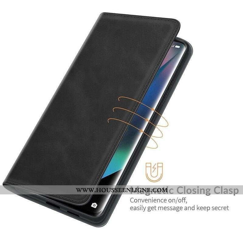 Flip Cover Oppo Find X3 / X3 Pro Effet Cuir Douceur