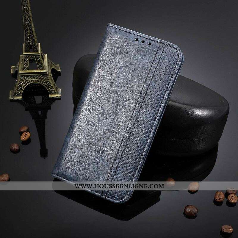Flip Cover Oppo Find X3 / X3 Pro Effet Cuir Vintage Stylisé