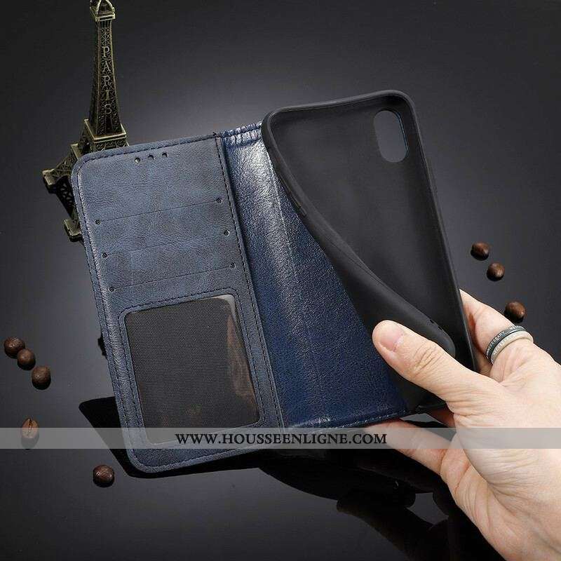 Flip Cover Oppo Find X3 / X3 Pro Effet Cuir Vintage Stylisé
