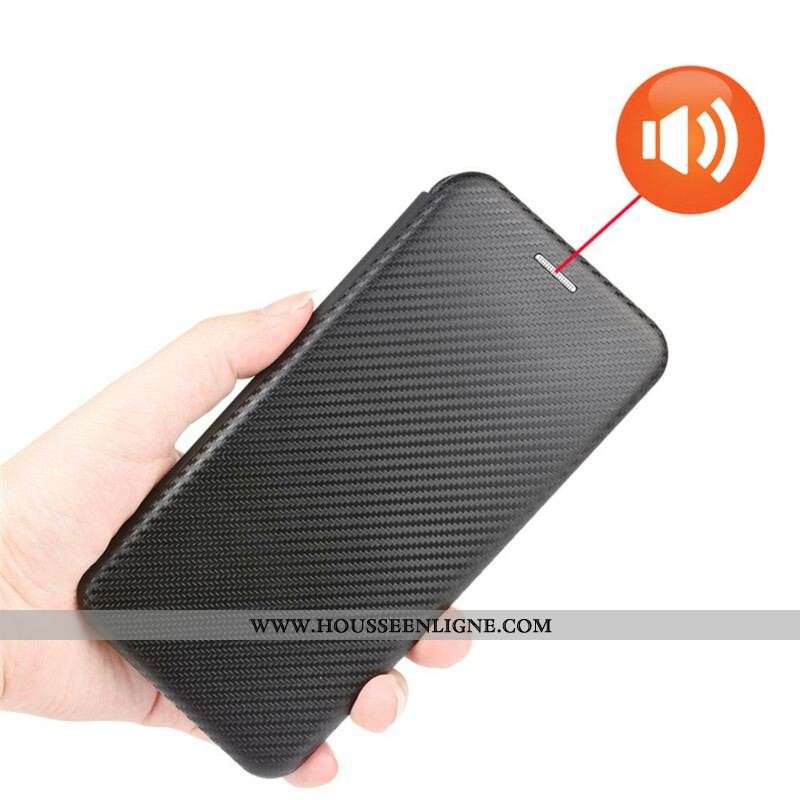 Flip Cover Oppo Find X3 / X3 Pro Silicone Carbone Coloré