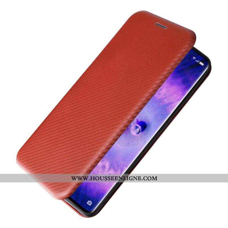 Flip Cover Oppo Find X5 Fibre Carbone