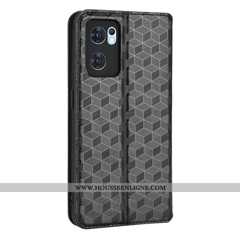 Flip Cover Oppo Find X5 Lite Effet Cuir Diamant