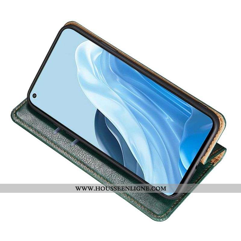 Flip Cover Oppo Find X5 Lite Simili Cuir Coutures