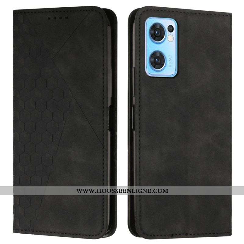 Flip Cover Oppo Find X5 Lite Simili Cuir Motif