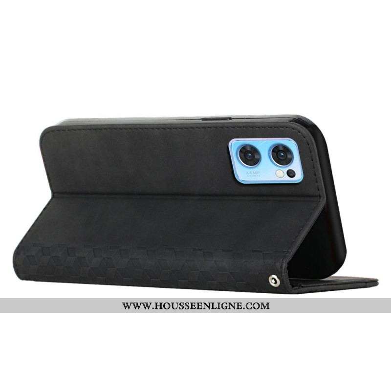 Flip Cover Oppo Find X5 Lite Simili Cuir Motif
