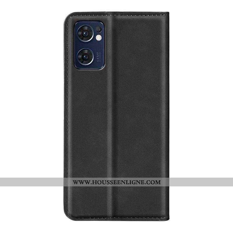 Flip Cover Oppo Find X5 Lite Simili Cuir Uni