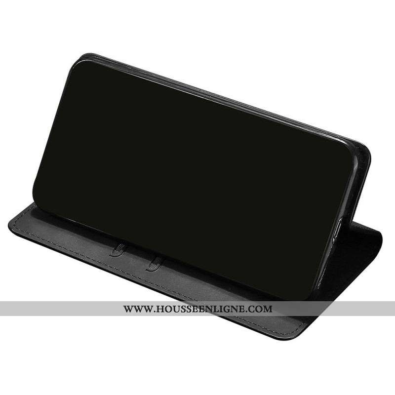 Flip Cover Oppo Find X5 Lite Skin-Touch Effet Cuir