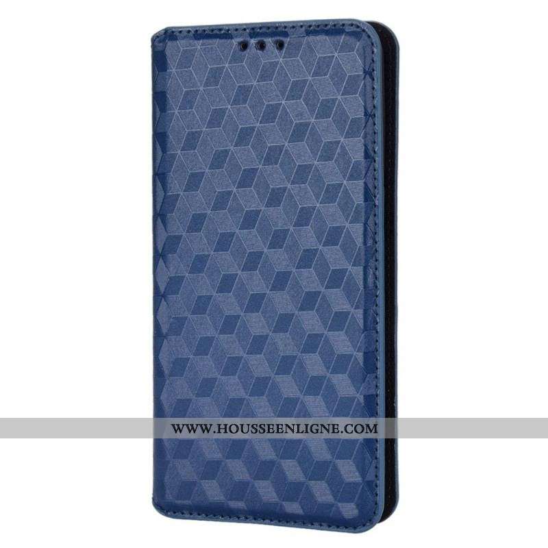 Flip Cover Oppo Find X5 Pro Effet Cuir Diamant 3D