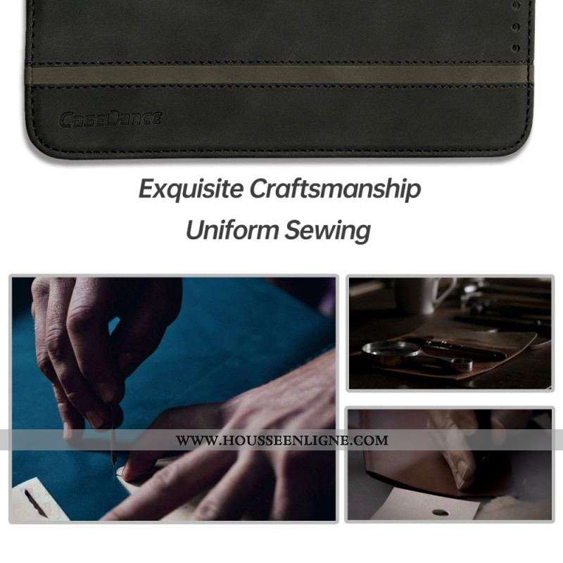Flip Cover Oppo Find X5 Pro Simili Cuir CASEDANCE