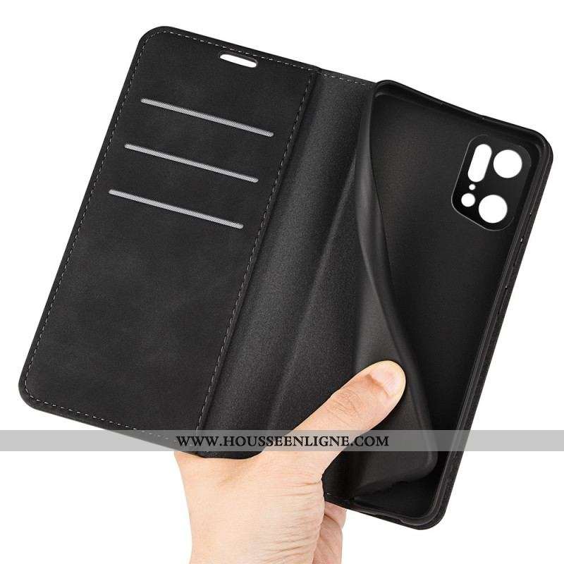 Flip Cover Oppo Find X5 Pro Skin-Touch