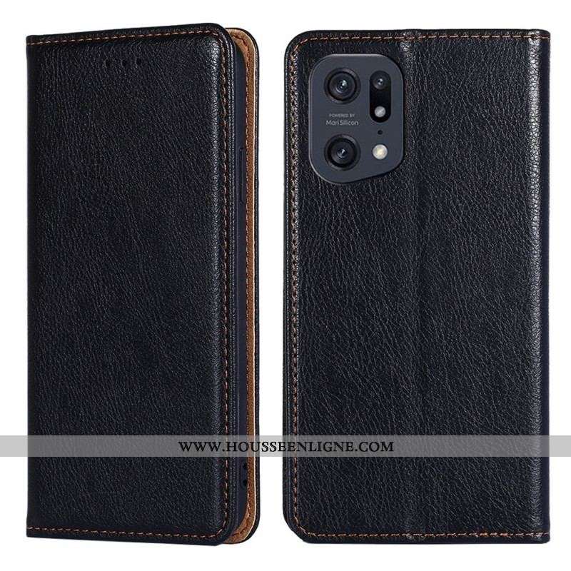 Flip Cover Oppo Find X5 Pro Solid Color