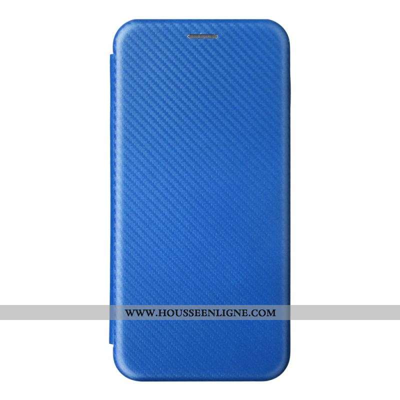 Flip Cover Oppo Find X5 Pro Texture Fibre Carbone