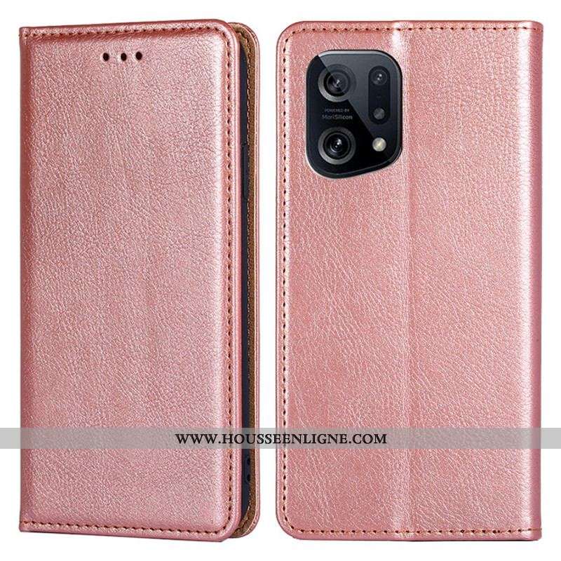 Flip Cover Oppo Find X5 Solid Color