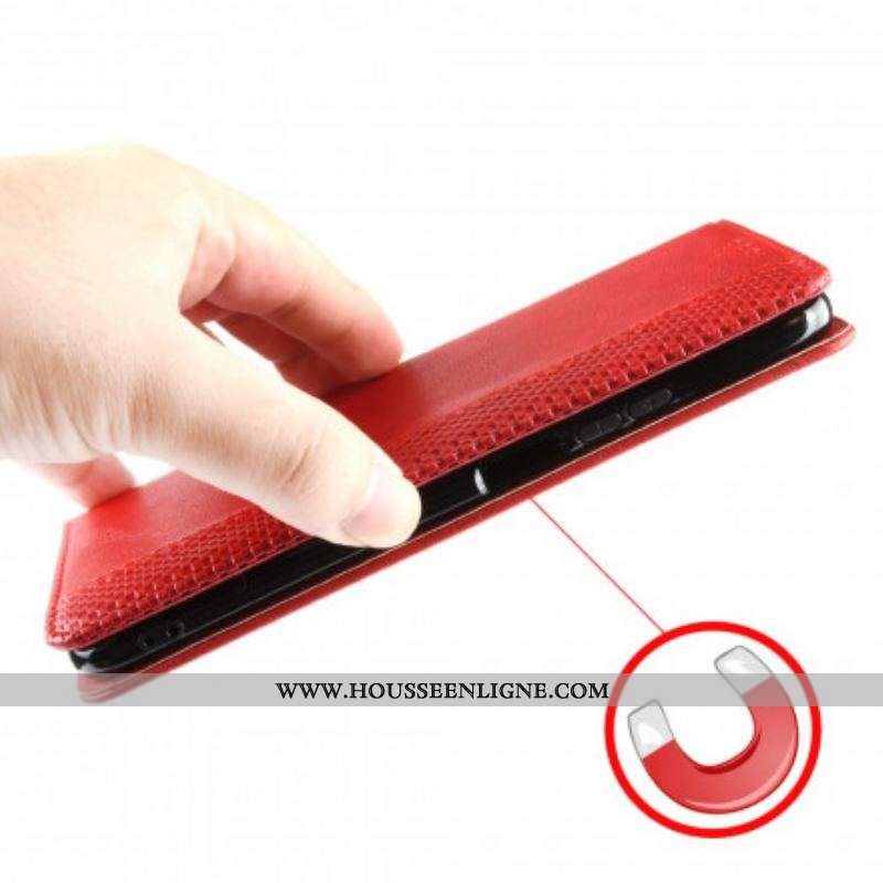 Flip Cover Oppo Reno 6 5G Effet Cuir Vintage Stylisé