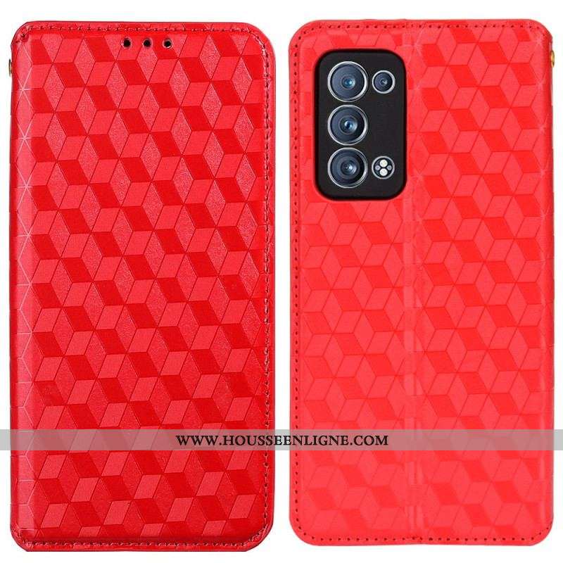 Flip Cover Oppo Reno 6 Pro 5G Cubes 3D