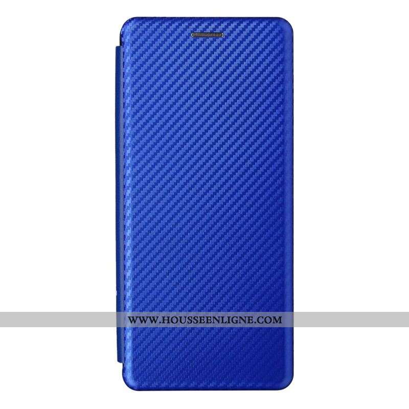 Flip Cover Oppo Reno 6 Pro 5G Fibre de Carbone et Sangle