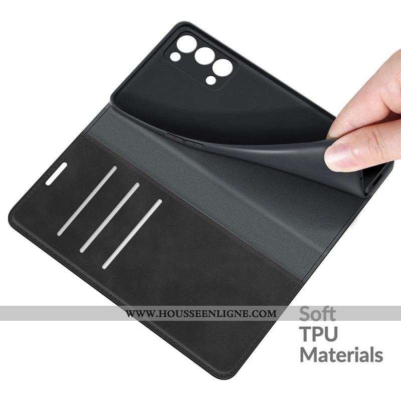 Flip Cover Oppo Reno 6 Pro 5G Skin-Touch Douceur