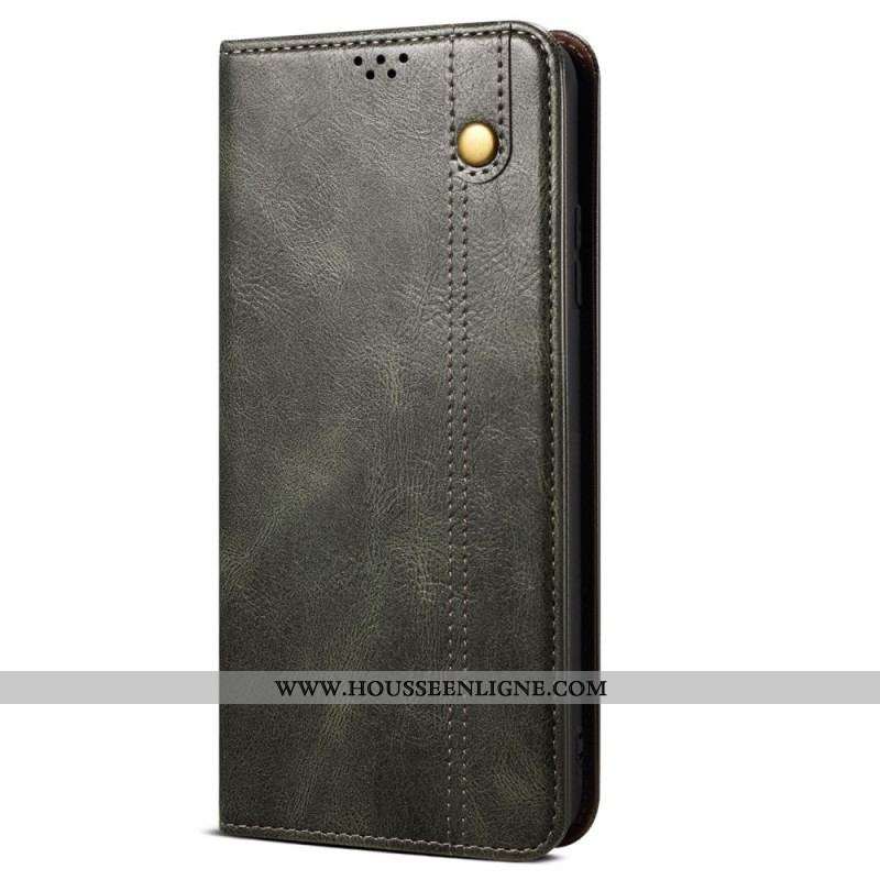 Flip Cover Oppo Reno 7 Simili Cuir Ciré