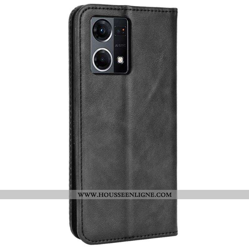 Flip Cover Oppo Reno 7 Style Cuir Stylisé