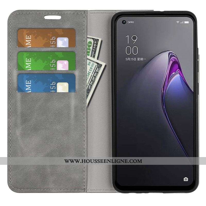 Flip Cover Oppo Reno 8 Design Classique