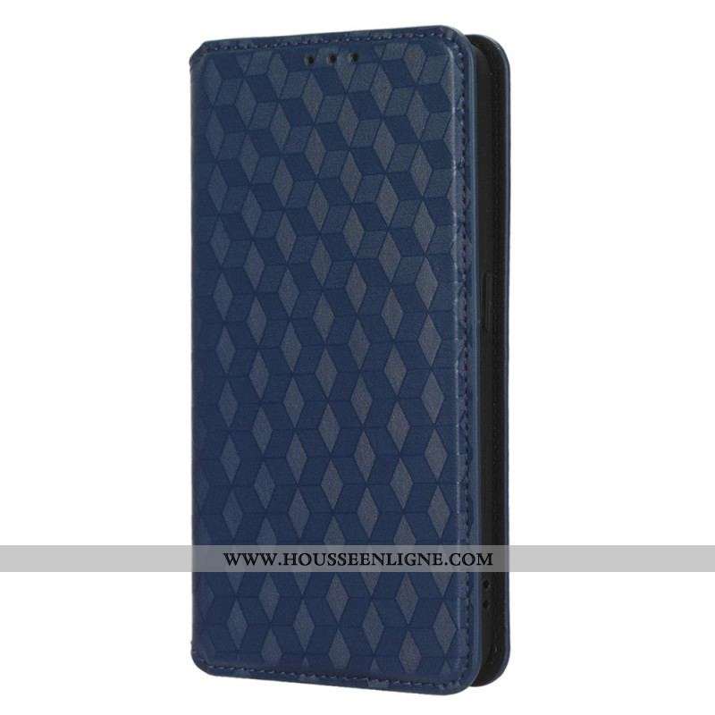 Flip Cover Oppo Reno 8 Effet Cuir Cubes 3D
