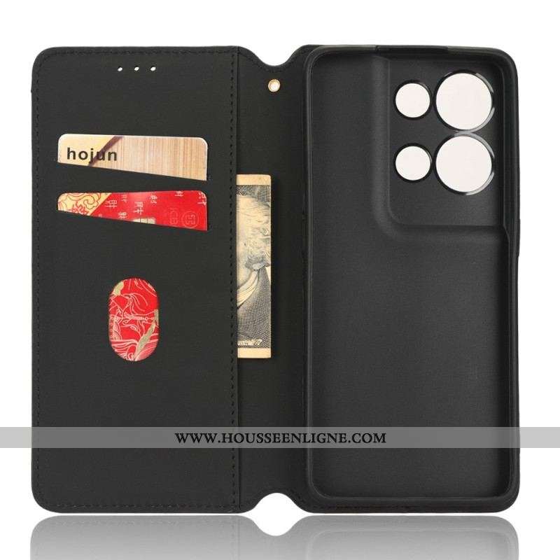 Flip Cover Oppo Reno 8 Pro Effet Cuir Cubes 3D