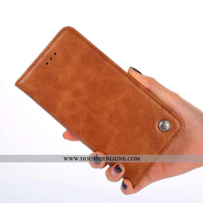 Flip Cover Oppo Reno 8 Rivet Décoratif